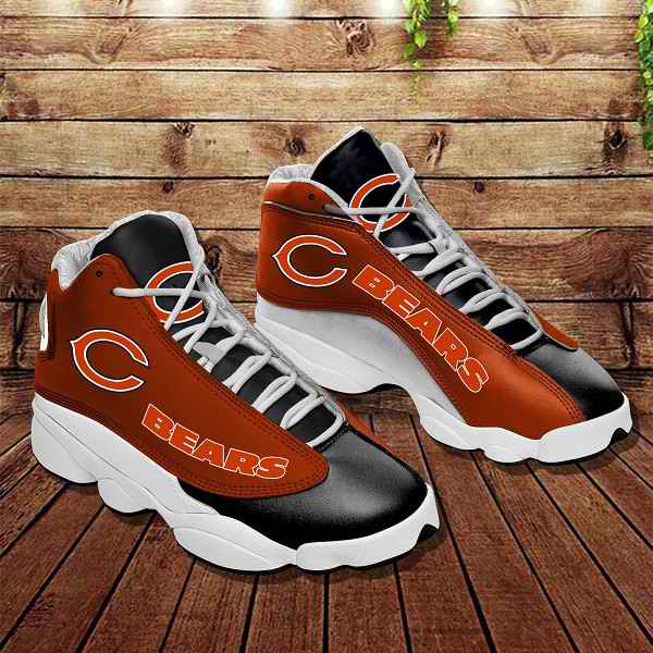 Men's Chicago Bears JD13 Series High Top Leather Sneakers 001